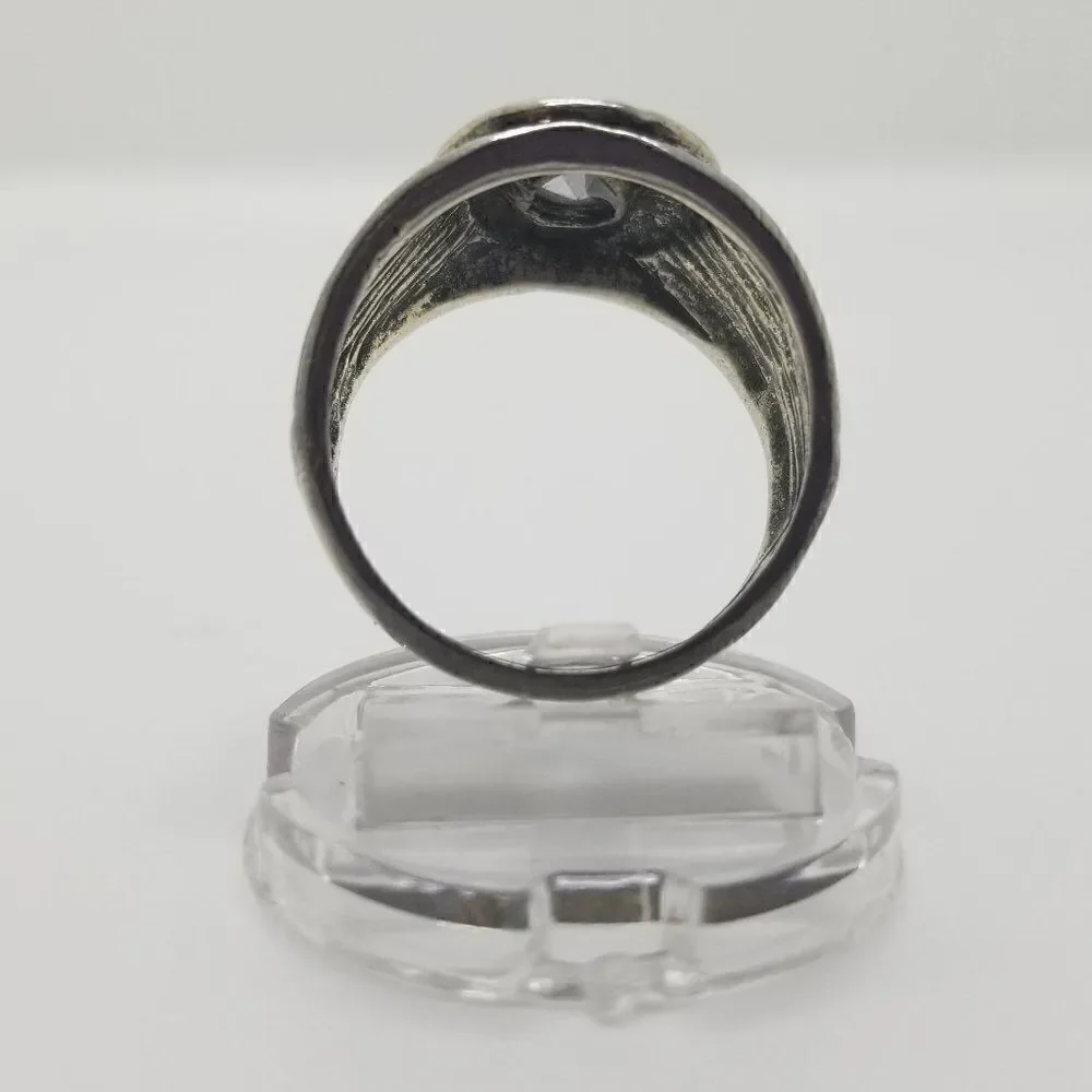 Silver Blue Stone Ring - Picture 4 of 5